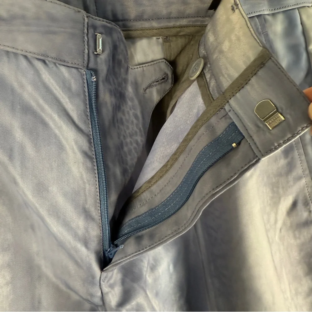 RARE! Calvin Klein Collection Blue Wash Dress Pants, Runway, Wedding, Elegant